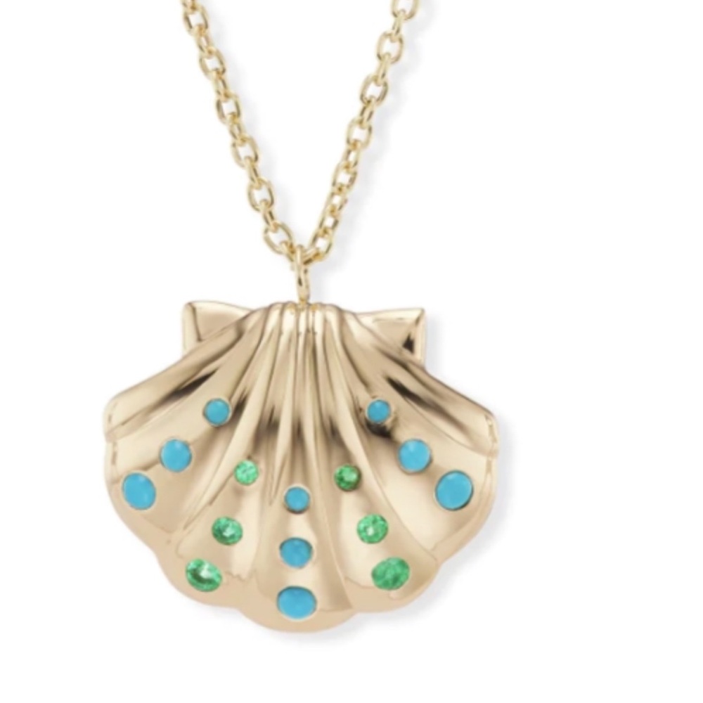 Brent Neale Look-alike Gold Plated Jewel Shell Pendant- New- Custom …
